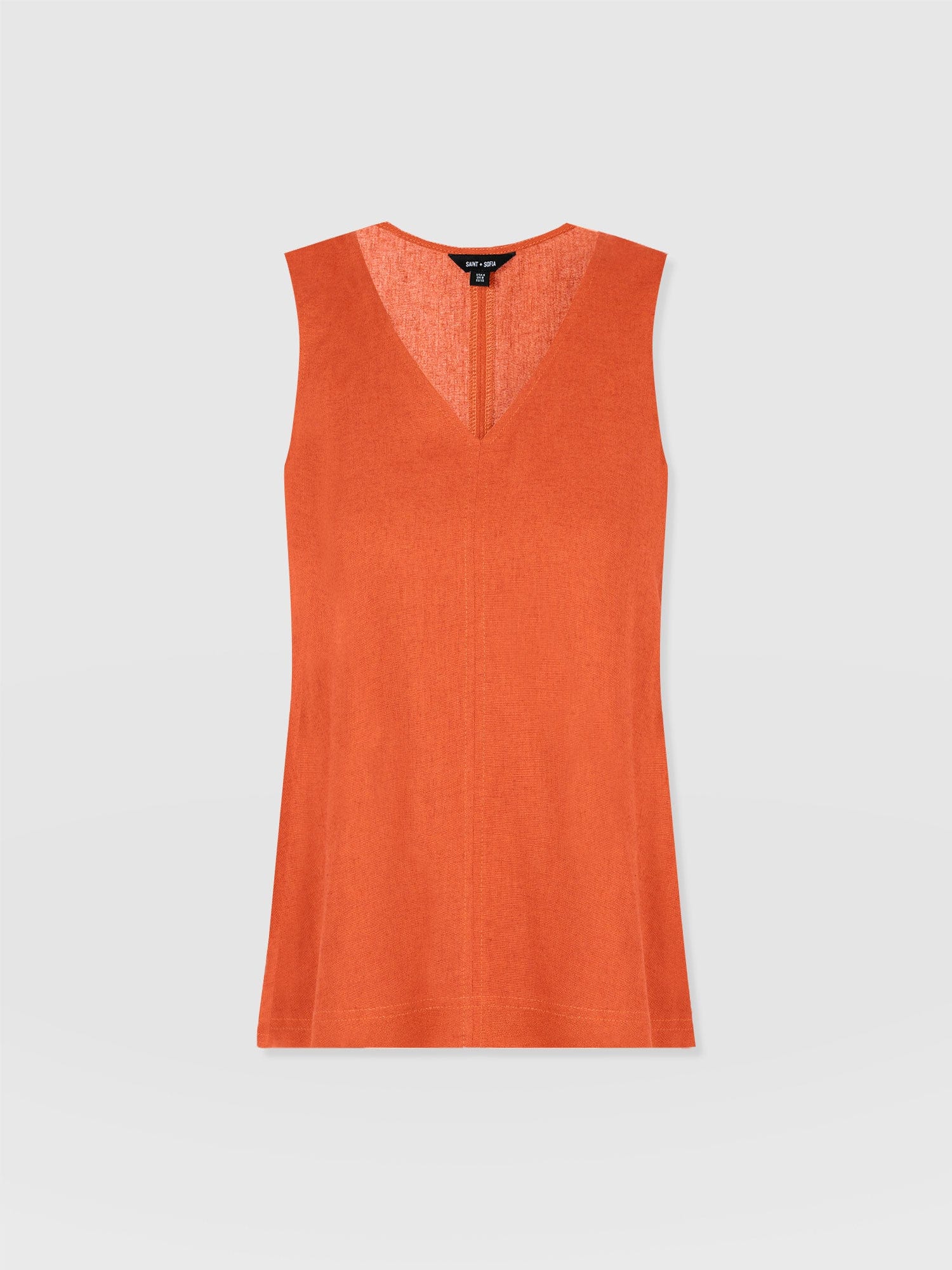 Corinne V Neck Tunic - Burnt Orange - Women's T-shirts | Saint + Sofia® USA